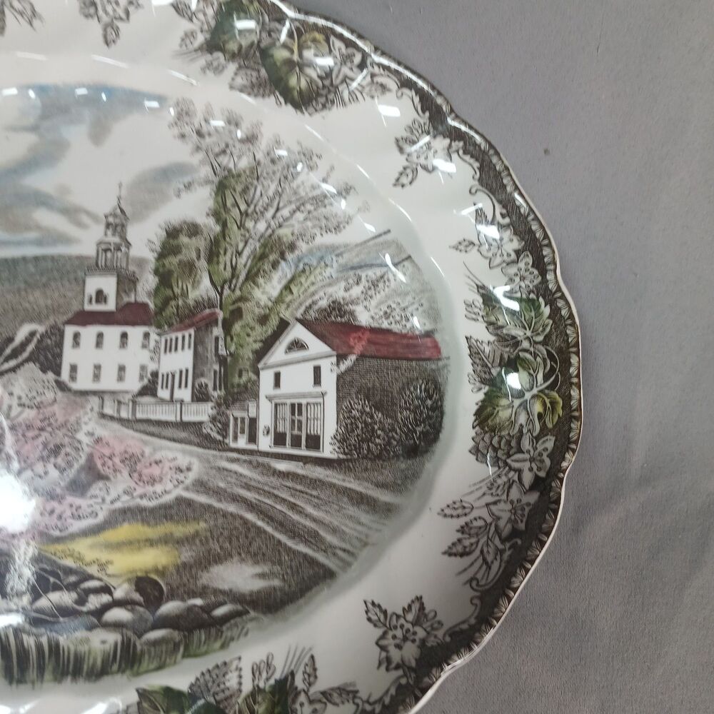 Johnson Bros. "The Village Green" Friendly Village 11 7/8" Serving Platter VTG 2 - Picture 3 of 16